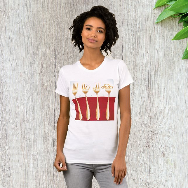 Gold Forks Womens T-Shirt (Creator Uploaded)