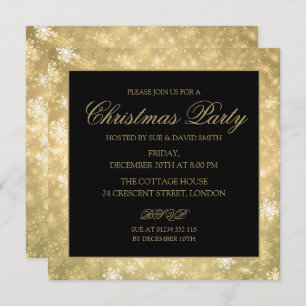 Gold Formal Christmas Corporate Holiday Party Invitation