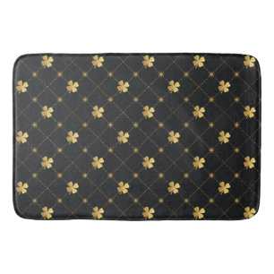 Gold Four Leaf Bath Mat