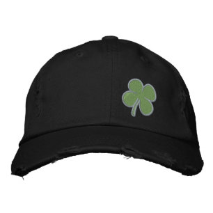 Gold Four Leaf Clover St. Patricks - CUSTOMIZABLE! Embroidered Hat