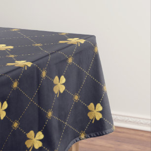 Gold Four Leaf Clover Tablecloth