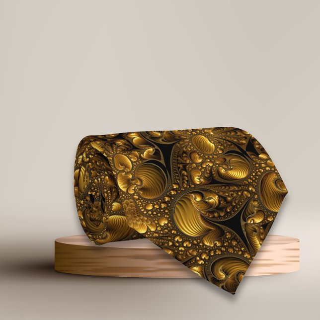 Gold Fractal mandelbrot Tie (Creator Uploaded)