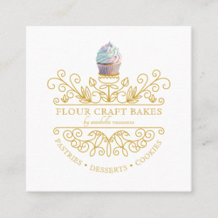 Gold Frame Bakery Baker's Logo Business Card