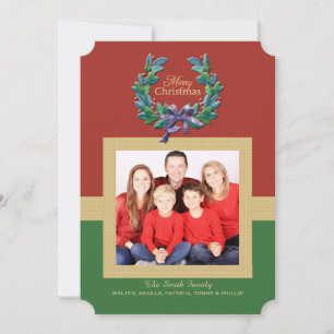 Gold Frame Christmas Photo Card
