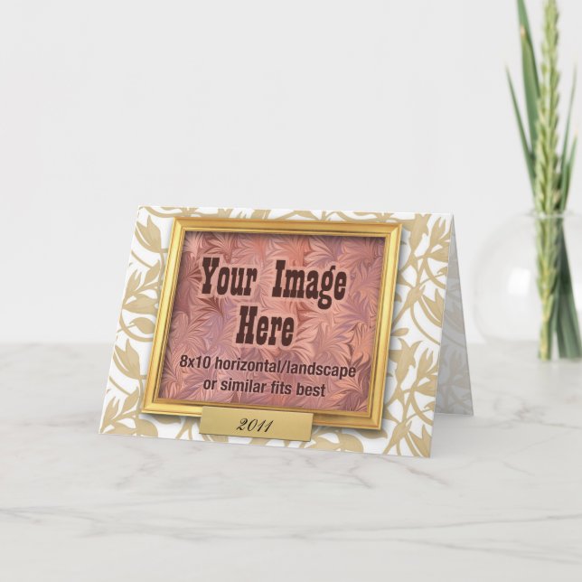 Gold Frame Custom Greeting Card (Front)