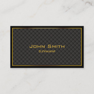 Gold Frame Diamond Grids DJ Music Business Card