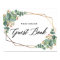 Gold Frame Eucalyptus Wedding Guest Book sign
