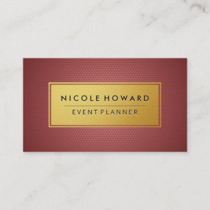 Gold Frame Geometric Pattern Business Card