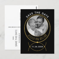 Gold frame jewellery inspired wedding photo