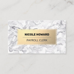 Gold Frame Marble Design Business Card