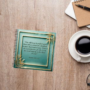Gold Frame on Turquoise Spend Time w Jesus Journal