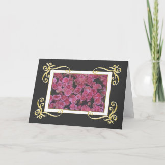 Gold Frame Roses Card