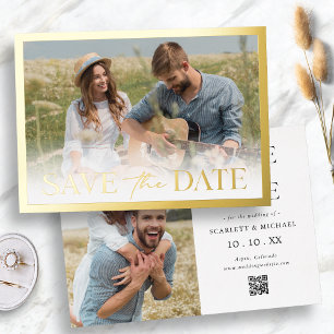 Gold Frame Save The Date