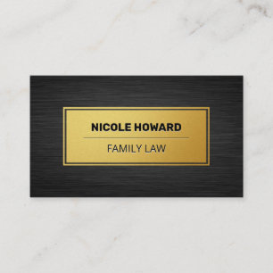 Gold Frame Sleek Metallic Texture Business Card