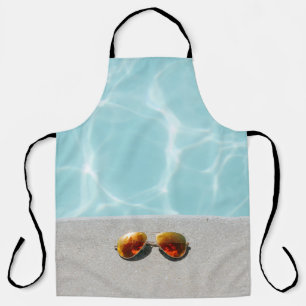 Gold framed orange lens Aviator-style sunglasses b Apron