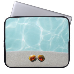 Gold framed orange lens Aviator-style sunglasses b Laptop Sleeve