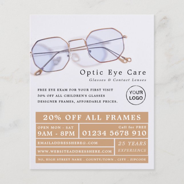 Gold Frames, Optician, Technical Practitioner Flyer (Front)