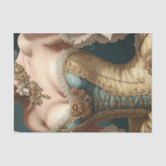 Gold French Parisian Rococo Corset Decoupage Paper