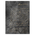 Gold French Script on Distressed Grey Decoupage