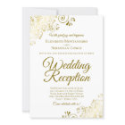 Gold Frills on White Elegant Wedding Reception