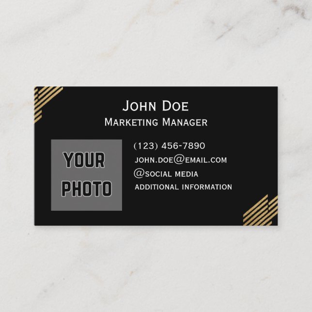 gold Front And Back Business Cards (Front)