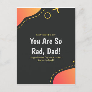 Gold Funny Father’s Day Postcard