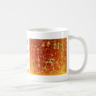 Gold fused glass coffee mug