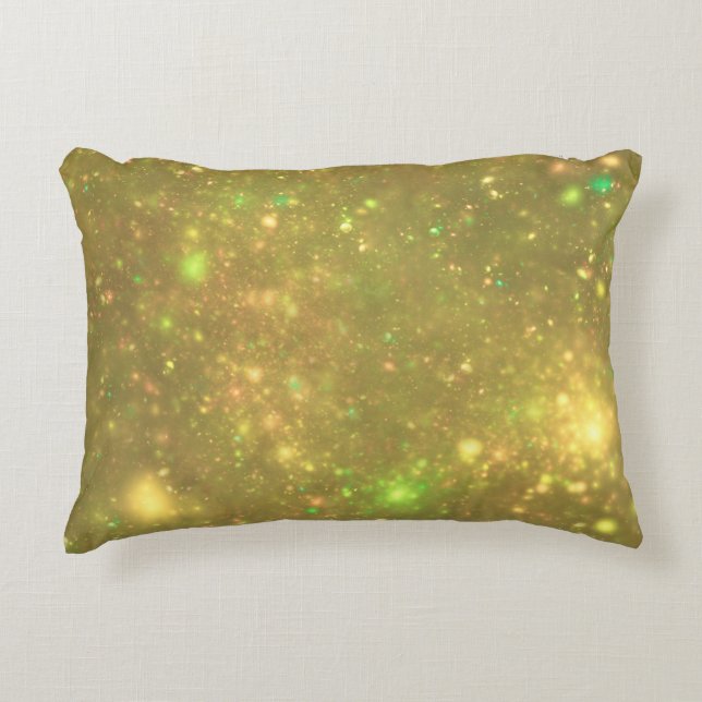Gold Galactic Glitter Decorative Cushion (Front)