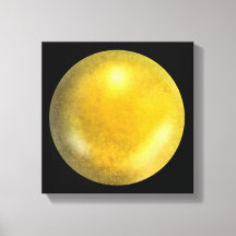 Gold Galaxy Orb – Amber and Yellow Canvas Print