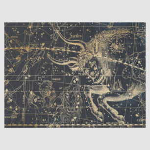 Gold Galaxy Star Map Series Design 8 Tissue Paper