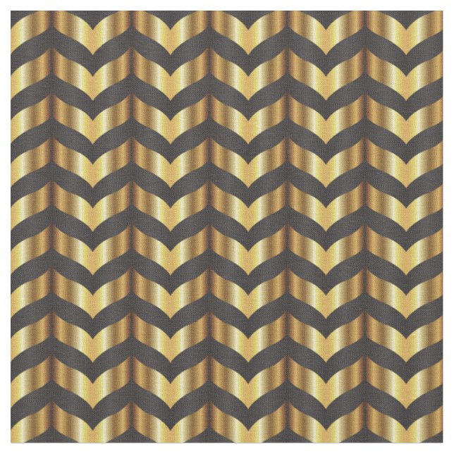 gold gatsby chevron fabric (Close Up)