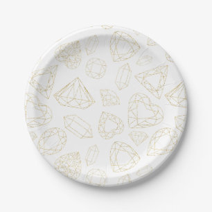 Gold Gem Birthday Party Paper Plates