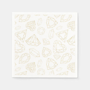 Gold Gem Birthday Party Paper Plates Napkin