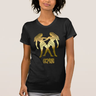 Gold Gemini Astrology Horoscope Zodiac Sign T-Shirt