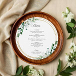 Gold Geometric Floral Greenery Wedding Menu<br><div class="desc">Get ready to be captivated by our stunning gold greenery wedding suite! This exquisite design features an elegant geometric frame beautifully decorated with delicate greenery leaves and floral illustrations. With its modern, chic calligraphy, it's the ideal touch for your enchanting garden-themed wedding. If you have any special requests or need...</div>