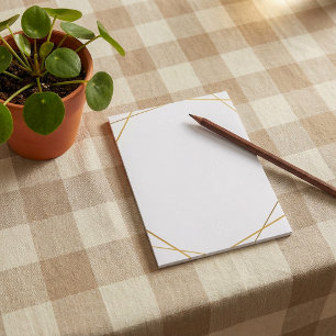 Gold geometric gold effect post-it notes