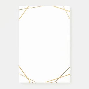 Gold geometric gold effect  post-it notes