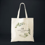 Gold Geometric Green Eucalyptus Bridesmaid  Tote Bag<br><div class="desc">This gold geometric green eucalyptus bridesmaid tote bag is the perfect wedding gift to present your bridesmaids and maid of honour for a modern wedding. The design features a beautiful gold geometric frame adorning elegant watercolor green eucalyptus leaves.</div>