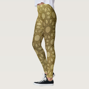 Gold Geometric Shapes Leggings