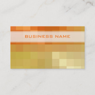 Gold Geometric Square Pattern Business Card