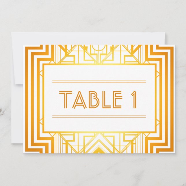 Gold Geometric Table Numbers (Front)