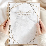 Gold Geometric White Marble Abstract Business Planner<br><div class="desc">Elevate your planning and organisation with this stylish business planner. The chic design features a white marble background with abstract gold geometric accents,  creating a modern and professional look. With ample space for notes,  appointments,  and goals, </div>