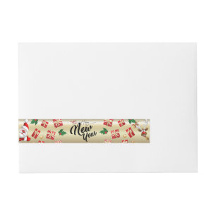 Gold Gift Address Surround Label