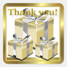 Gold Gift Box Thank You