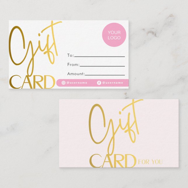 Gold Gift Cards (Front/Back)
