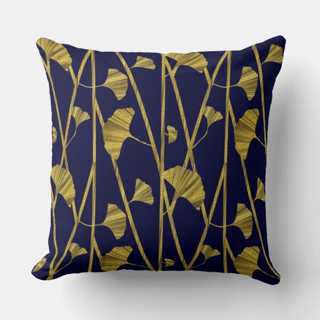 gold ginkgo cushion (Front)