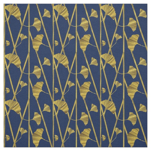 gold ginkgo fabric (Swatch)