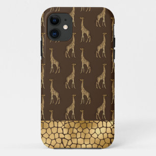 Gold Giraffe African Safari Chic Style iPhone 11 Case