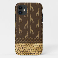 Gold Giraffe African Safari Stylish Chic