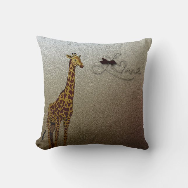 Gold Giraffe Cushion (Front)